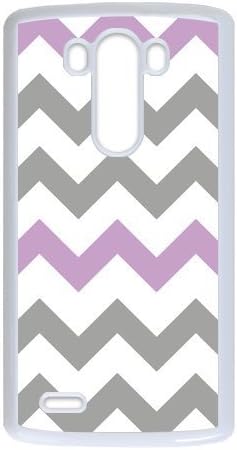 Custom Chevron Grey Lavender LG G3 Plastic Case Wireless Phone Accessory