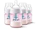 Philips Avent Anti-colic Baby Bottle with AirFree vent, Pink, SCF401/44, 4 Oz, 4 Count