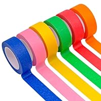 JJYHEHOT 6 Rollen Neon Klebeband, Fluoreszierende Gaffa Tape, Leuchtklebeband, Leuchtend Gaffers Tape für Halloween Handwerk Weihnachtsdeko Partydeko (20MM x 13M)