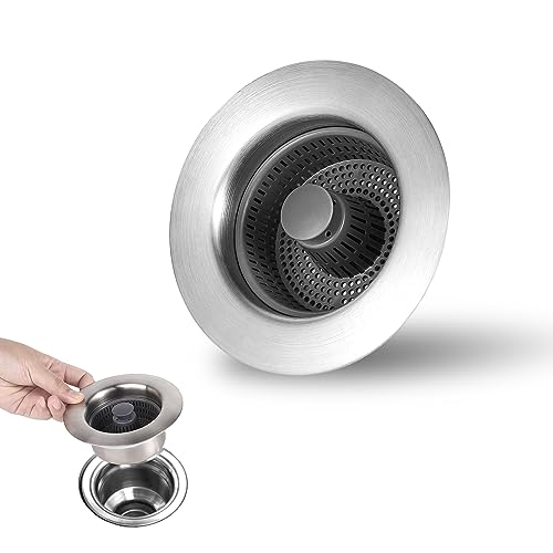 Colador para fregadero cocina acero inoxidable 3 en 1