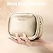 Mini Makeup Bag with Led Mirror, Small Travel Make up Bag 3 Light Modes Adjustable Brightness, for Women Organizer Cosmetic Bag, Portable Travel Train Toiletry Bag, for Pool Parties Work Touch-Ups