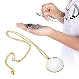 [Collier robuste en alliage de zinc] Conçue pour un usage quotidien, l'élégante chaîne en alliage de zinc est à la fois légère et antirouille.sa longueur réglable s'adapte confortablement autour du cou, offrant un accès rapide à votre loupe chaque fois que vous en avez besoin.