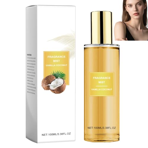 Spray profumato alla vaniglia e cocco, spray per capelli e corpo a lunga durata per donna, profumo al cocco e vaniglia, deodorante, nutriente e idratante, fragranza leggera per tutto il giorno (1pcs)