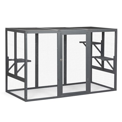 SONGG Wooden Catio Outdoor Cat Enclosure, 72.10