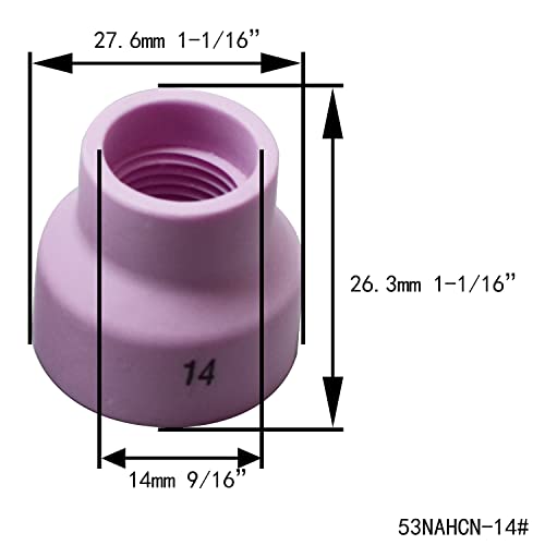 Image of RIVERWELD TIG Gas Lens Collet Bodies 45V 13N Champagne R type 53NACN 14-16# | 45V43 13N22 2C116GS 1 /16 inch, 45V44 13N23 2C332GS 3 /32 inch Ceramic Cups for SR WP 9 20 TIG Welding Torch 33pcs