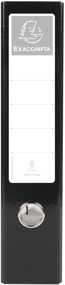 Exacompta - Ref 53621E - 'Iderama Collection - Lever Arch File - 320 x 290mm in Size, Suitable for Storing A4 Documents, 70mm Spine, 75mm Rings, FSC-Certified - Black