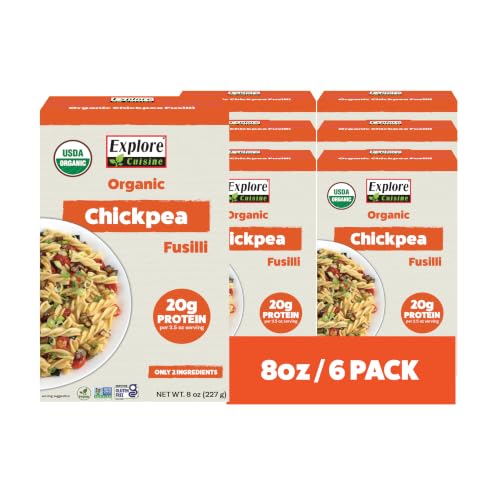 Explore Cuisine Organic Chickpea Fusilli, 8 oz, Pack of 6