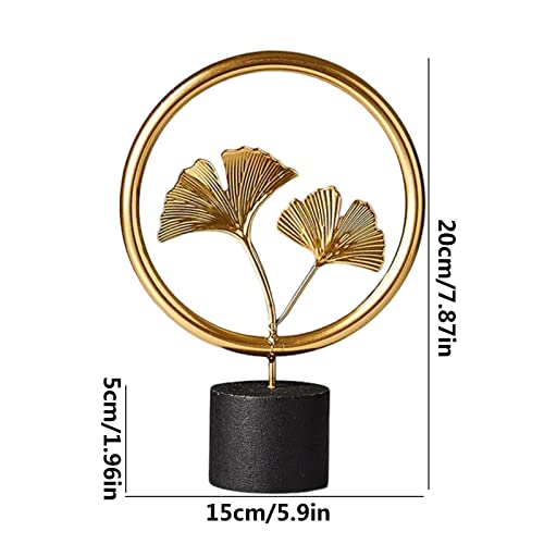 Artesanato de folha de ginkgo nórdico metal ouro - Móveis Criativos Artesanato Folhas Escultura - De