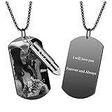 Personalized Master Free Engraving Custom Photo & Text Dog Tag Pendant Bullet Urn Necklace for Ashes