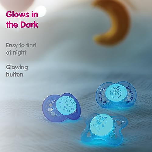image for MAM Air Night & Day Baby Pacifier, for Sensitive Skin, Glows in The Da