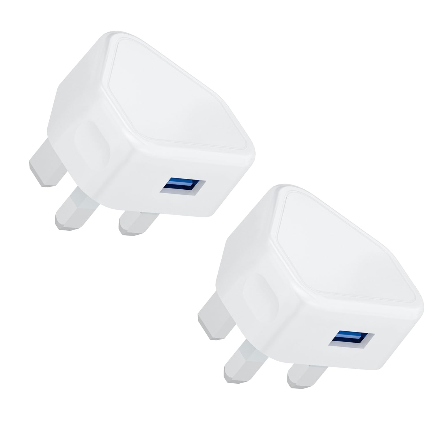 – USB Plug,Dual USB Charger Plugs Adaptor UK 2Pack 5W Phone Plugs with USB Port Double Compact 3 Pin Mains Charge Head 5V 1AMP Charging Compatible with iPhone 13 12 11 SE XS XR X 8 7 6 5,iPad