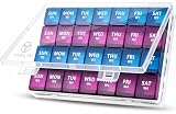 XL Monthly Pill Organizer 1 Time a Day, 4 Week Pill Case Compartments, Yaklim Weekly Vitamin Organizer Extra Large, Medicine Container for Daily Pill Keeper