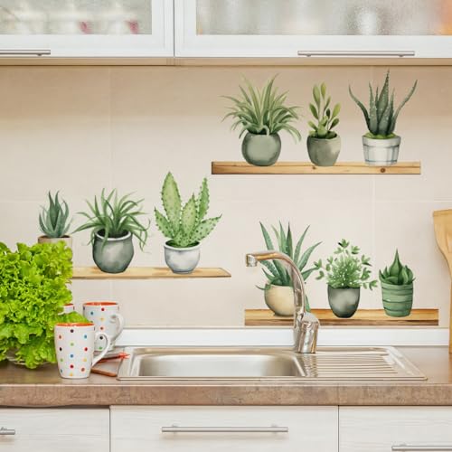 Vinilos Decorativos Plant Green Planting Pot 3 piezas miniatura 3