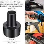 8 Pcs Household Cleaning Vacuum Cleaner Attachments for Shop Vac Accessories - 2 1/2" to 1 1/4" Vacuum Hose Adapter, 1 7/8" to 1" Adapter for Shop Vac, 1 1/4" Vacuum Brush Flexible Crevice Tool