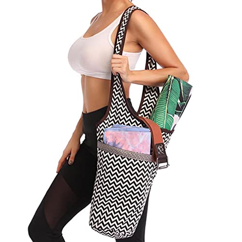 Funda de esterilla para gimnasio de mujer hecha de lona con bolsillo pequeño 7