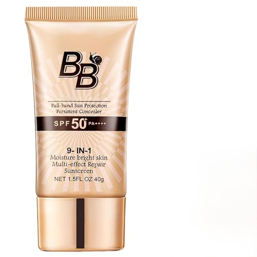 BB Cream Light,Foundation BB Cream,Hydrating Full-Coverage Foundation & Concealer,Color Correcting,Tinted Moisturiser with SPF 50,for All Skin Types(Ivory white)