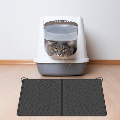 Tapete Para Areia de Gato - Tapete Coletor de Areia para Gato 61x43 cm - Impermeável e Resistente a