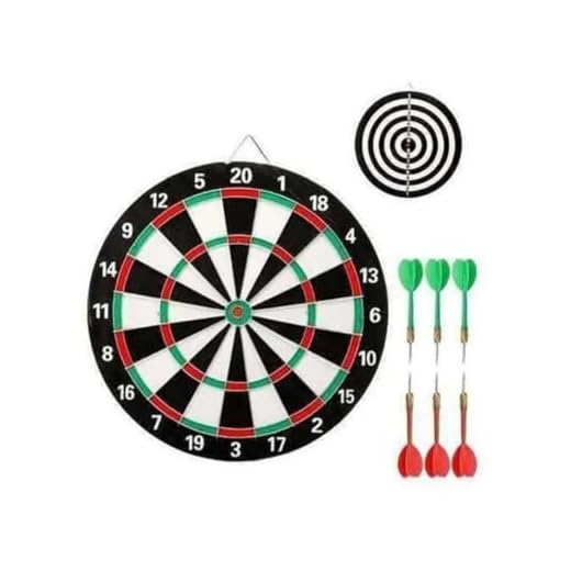 Jogo De Dardos Dupla Face Alvo Duplo Dardos com Ponta de Ferro - com 4 dardos