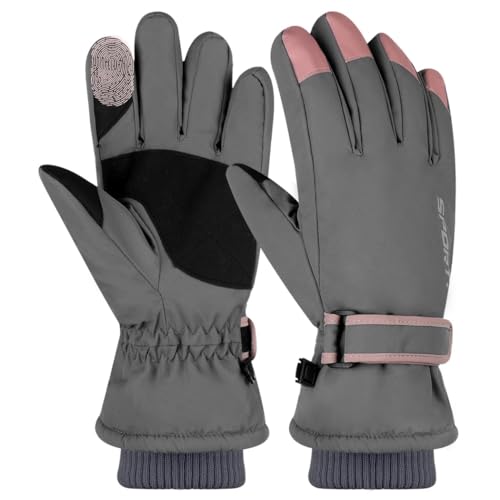Guantes de esquí para mujer Tressify ajustables para snowboard y ciclismo invernal