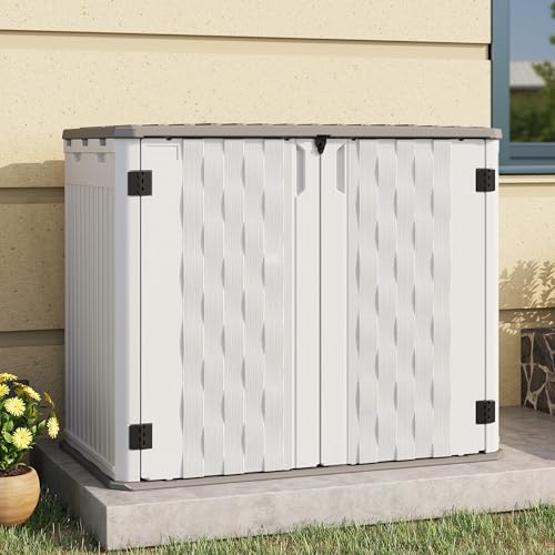 Image of UDPATIO 34 Cu.Ft Resin Storage Shed,Horizontal Outdoor Shed,White