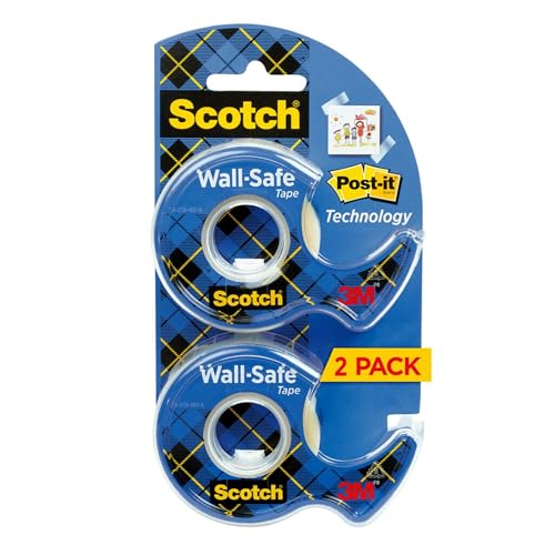 Scotch Ruban adhésif mural transparent pour fixer vos affiches sans laisser de traces collantes