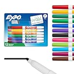 Expo 2 Low-Odor Dry Erase Markers, Fine Point, Pack of 12, Assorted Colours by Expo