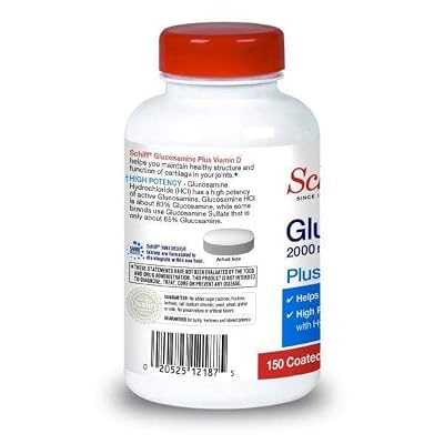 Schiff Glucosamine HCI, 2000 mg Per 2 Coated Tablets, 150 Coated Tablets