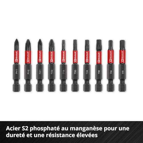 Einhell Impact Bit Taschenbox 10tlg 118653 Jeu dembouts 14 6.3 mm PH PZ TORX hexagonal - vue 4