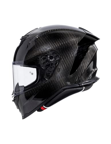 Il casco Hyper carbon TK2 include una doppia calotta APS inclusa con sistema Bluetooth smart ready, fibbia a doppio anello e rivestimento interno traspirante, pinlock incluso e tecnologia di protezione UV in vero carbonio e sistema di sgancio rapido.