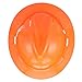 MSA 10021292 V-Gard Full-Brim Hard Hat With Fas-Trac III Ratchet Suspension | Polyethylene Shell, Superior Impact Protection, Self Adjusting Crown Straps - Standard Size in Hi-Viz Orange