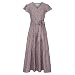 yuwo Robe à volants tendance pour femme Motif floral Col en V, café, XXL