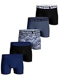 Björn Borg | Bjorn Borg Cotton Stretch Boxer 5P, Boxer Briefs for Men, Multi-Packs Available, X-Large