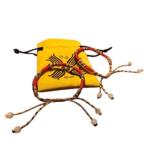 Tibetan buddhist adjustable bracelet - Tibetan handmade Waterproof Knot bracelet -Tibetan red lucky bracelet for protection