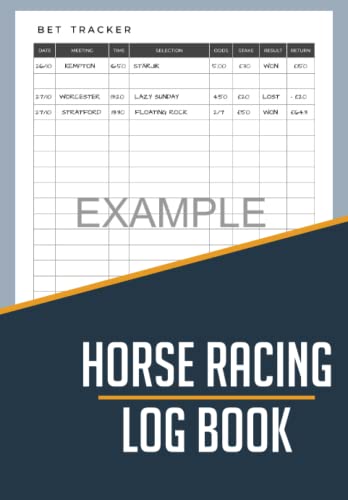 Horse Racing Log Book: Gambling Gift Book for Horse Race Lovers | Record & Track Betting Profits, Results, Notes - Record over 2000 Bets!