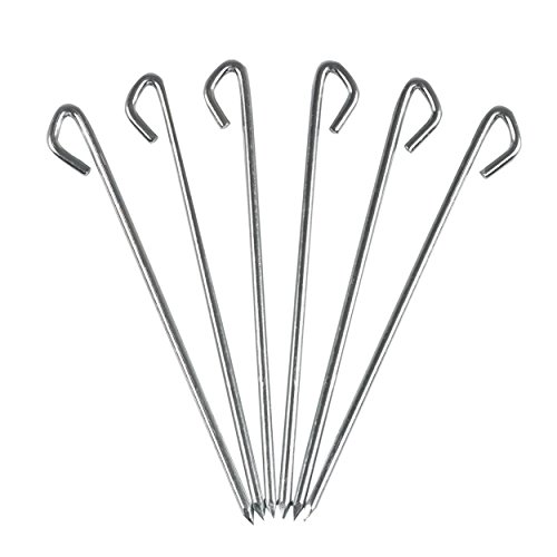 Kelty Basecamp Steel Stake (6 Pack), Silver