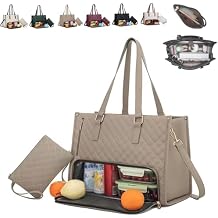 Lavenra All in One Tote Bag, 2 in 1 Tote Bag Lunch Bag Combo with Lunch Compartment for Office,Travel,Beach