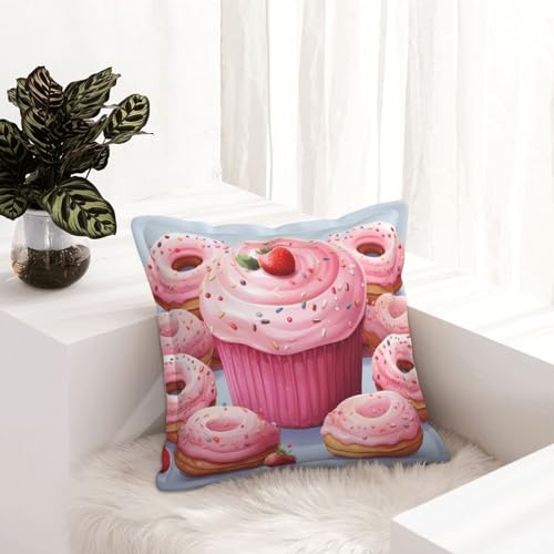 Housse de coussin similicuir de qualité supérieure rose 40x40 cm style moderne - 2