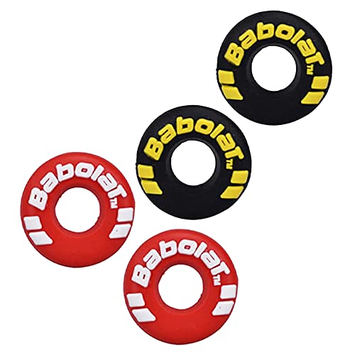 JIANGCHA 4 Pcs Tennis Racquet Vibration Dampeners Silicone Tennis Racquet Shock Absorbers Tire Shape Tennis Racket Dampeners for Tennis Training Competition
