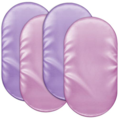 Image of Baby Bassinet Sheets for Baby Boy Girls,4-Pack Fitted Bassinet Sheets Set Compatible with Halo Bassinest Swivel Sleeper,Baby Delight,Angelbliss,32 inchX16 inch (Pink & Purple)