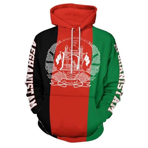 Harajuku streetwear sweat drapeau afghan pull à capuche automne unisexe