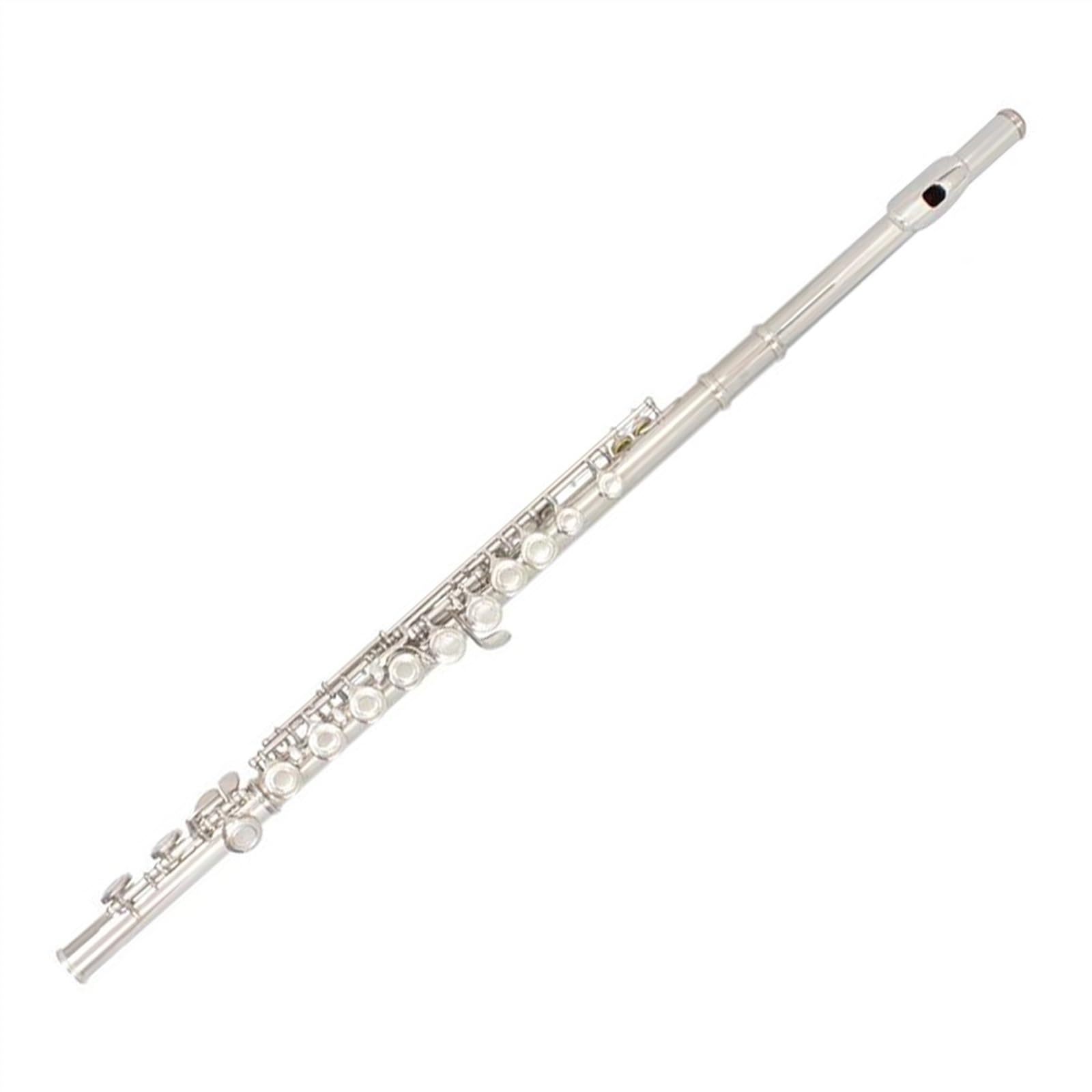 Set di flauti a 16 Fori Chiusi, tonalità Do, placcati in Argento, più Chiave Mi, Strumento a fiato.,