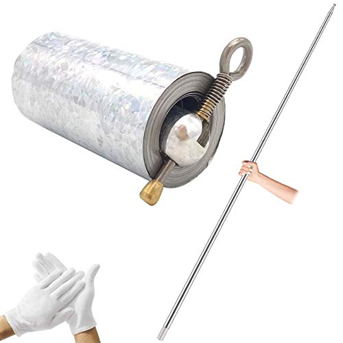 59 Inches 150 cm Magic Pocket Staff Metal Staff Adult Professional Pocket Magic Wand, Magician Props, Telescopic Martial Arts Stick (1.5M)