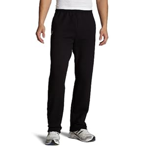 Russell Athletic Men’s Dri-Power Open Bottom Sweatpants with Pockets, Black, Large