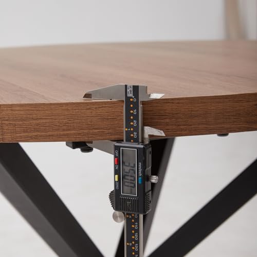 Miniatura 7 de Grandca Home Juego De Mesa Y Sillas De Comedor, Mesa De Comedor Redonda De 100 Cm Y 4 Sillas Modernas De Lino, Para Comedor, Cocina, Sala De Estar Oscuro Caqui