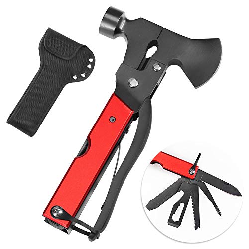 HIPPIH Pocket Knife Multi Tool with Durable Matched Sheath, Stainless Steel Survival Camping Tools with Plier, Screwdrivers, Bottle Opener, File, Wrench