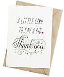 TRIDECOR Thank you Card with Envelope, Simple Cute Single Thank You, Grateful Gift- Folded 5'x7' Card for Him, Her, Teacher, Boss, Doctor, Mom, Dad, Coworker, Bridesmaids, Groomsmen by PICCAFI