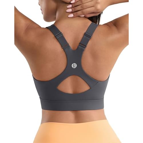 RUNNING GIRL Sports Bra for Women,Adjustable Straps Supportive High Impact Sports Bra with Sewn in Pads