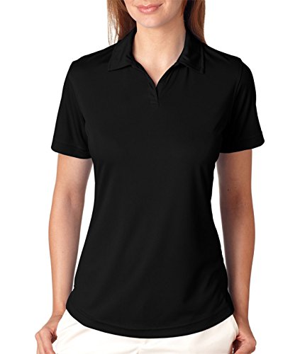 Ultraclub Ladies' Cool & Dry Sport Performance Interlock Polo L Black #TOP20