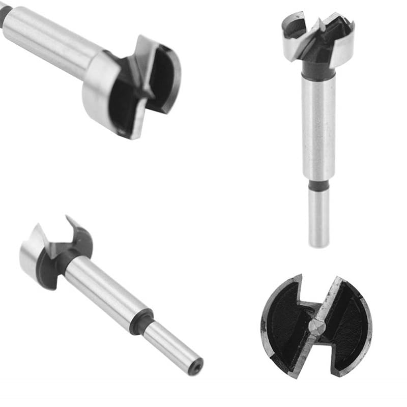 Set di punte Forstner, 5 pezzi da 15-35 mm, punte per trapano in acciaio ad alta resistenza, albero esagonale, sega per fori extra lunga, utensile per la lavorazione del legno