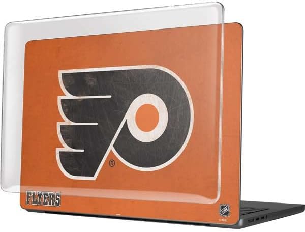 Skinit Case + Skin Compatible with MacBook Pro 14in (2021) - Officially Licensed NHL Philadelphia Flyers Distressed Design